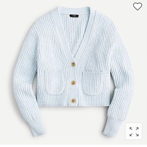 J. Crew Cropped Patch Pocket Beach Sweater